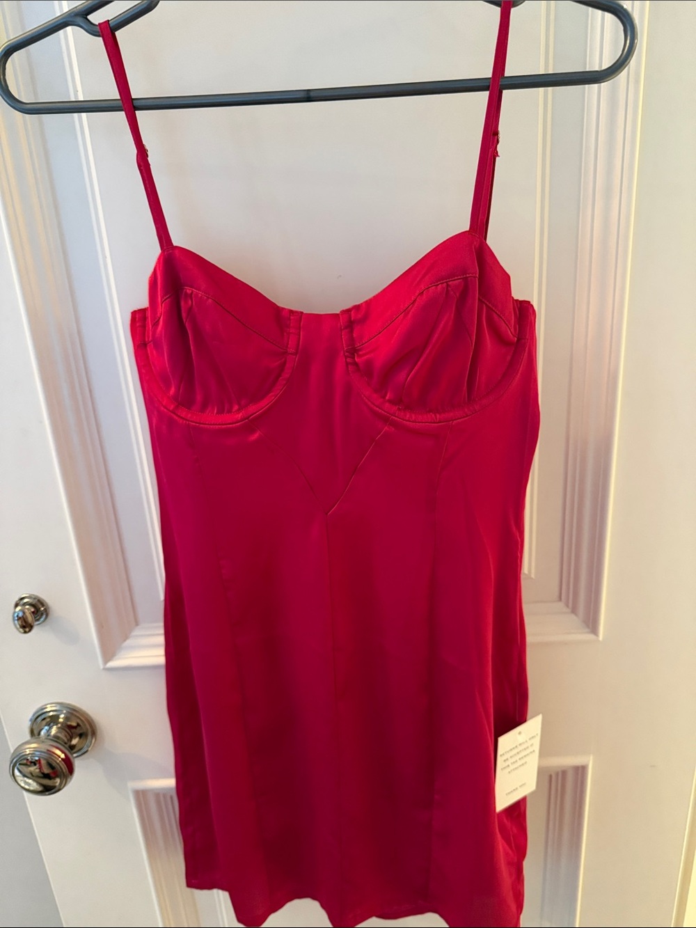 For Love And Lemons Hot Pink Slip Dress